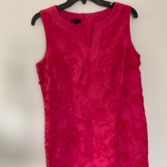 Talbots Pink Floral Raised Floral Embroidered Dress - Picture 6 of 10